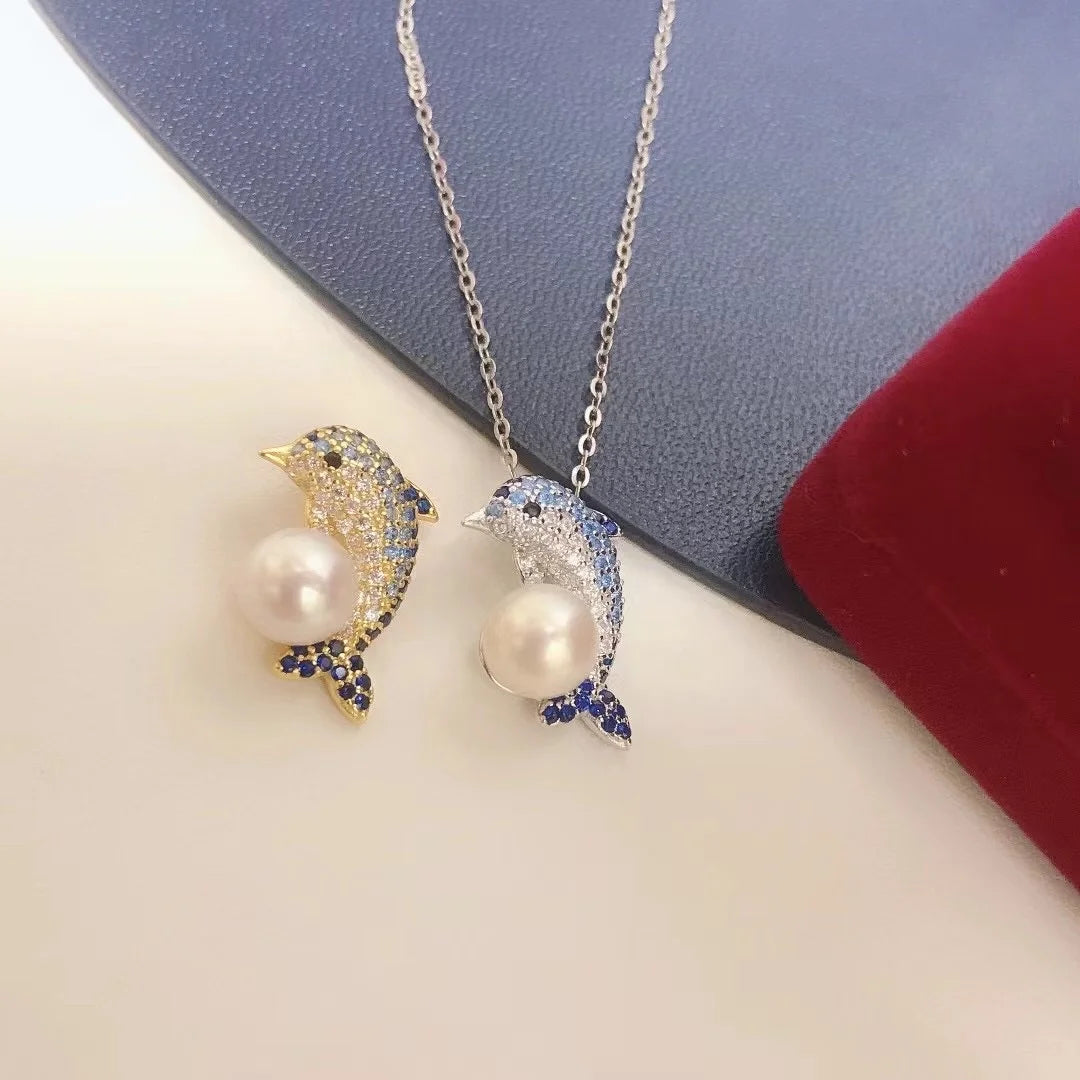 P663 6-7mm DIY Natural Freshwater Pearl Charm Pendant Accessory 925 Sterling Silver Jewelry for Women Without Chain