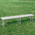 Wholesale Outdoor 5ft Foldable White Camping Bench Modern Fold-in-Half Plastic Table for Hospital Hotel Villa Entry MDF for