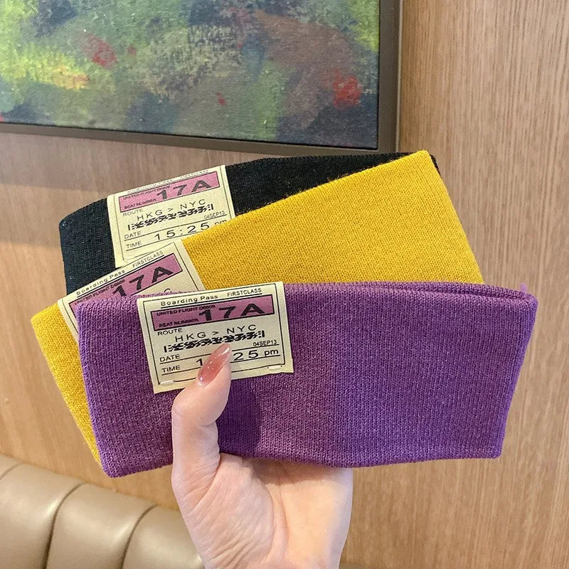 Autumn and Winter Temperament Color Headband Solid Color Design Sense Fashion Headband High Sense Hair Accessories
