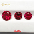 Wholesales 5A Grade Pigeon Blood Lab Ruby AGL Certified Gems 1carat 6.5mm Round Loose Lab Grown Ruby