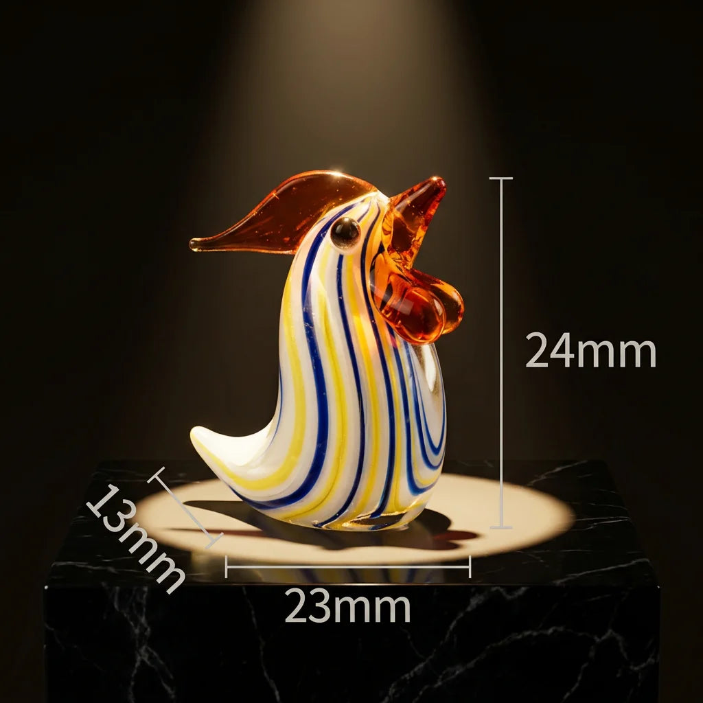 Handblown Glass Hen Religious Figurine for Year-Round Home Decoration MegaBDM