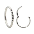 16G Mirror Polish Titanium ASTM F136 Zircon Hinged Clicker Segment Ring Body Piercing Jewelry Nose Clicker