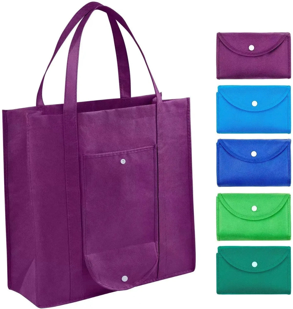 Reusable Folding Customized Printed Tote Shopping Bags With Logos