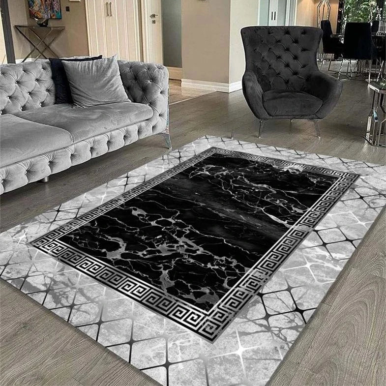 Custom Marble Design Large Siz 3m Vintage  Carpet  Luxury  Floor Mat 3D Printed  Abstract Living Room Carpets and  Rugs