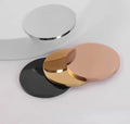 18K Gold & Rhodium Plated No Hole Polished Round Tags Charms Stainless Steel DIY Jewelry Making with Personalized Name Logo Disc