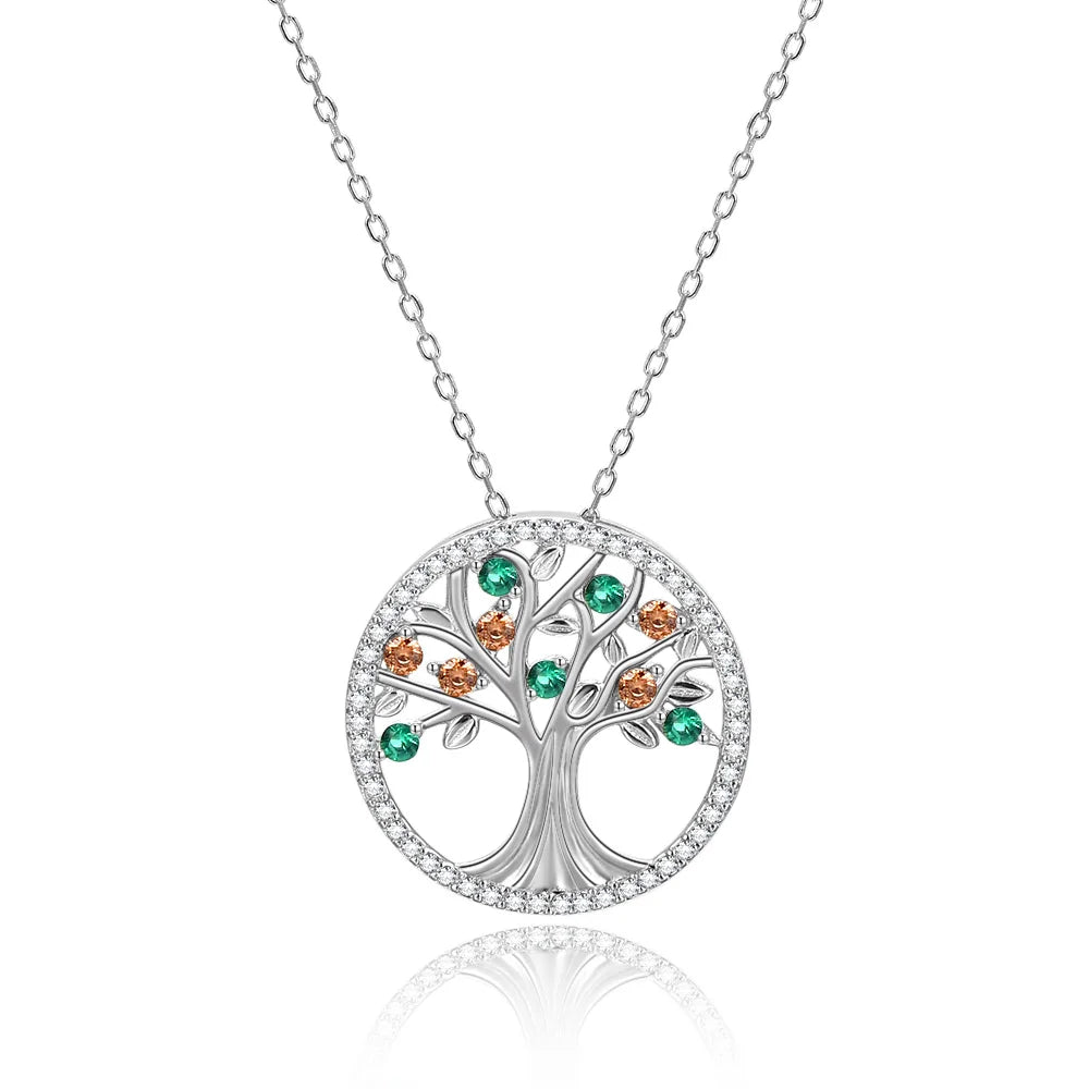 POLIVA Newest Design 925 Sterling Silver Jewelry Pendants Family Tree Round Shape Fashion Pendant