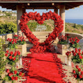 S907 2025 Popular Fake Floral Artificial Flowers Mother's Day Red Roses Heart Flower Arches for Wedding Event Party Decoration