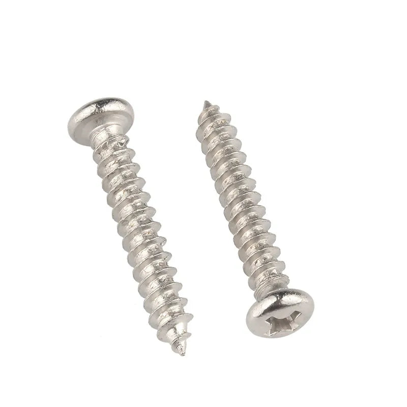 Phillips Self-tapping Screw Carbon Steel Nickel Plating DIN7981 M2.5 M3 M4 6mm 12mm Cross Recessed Pan Head Self Tapping Screw
