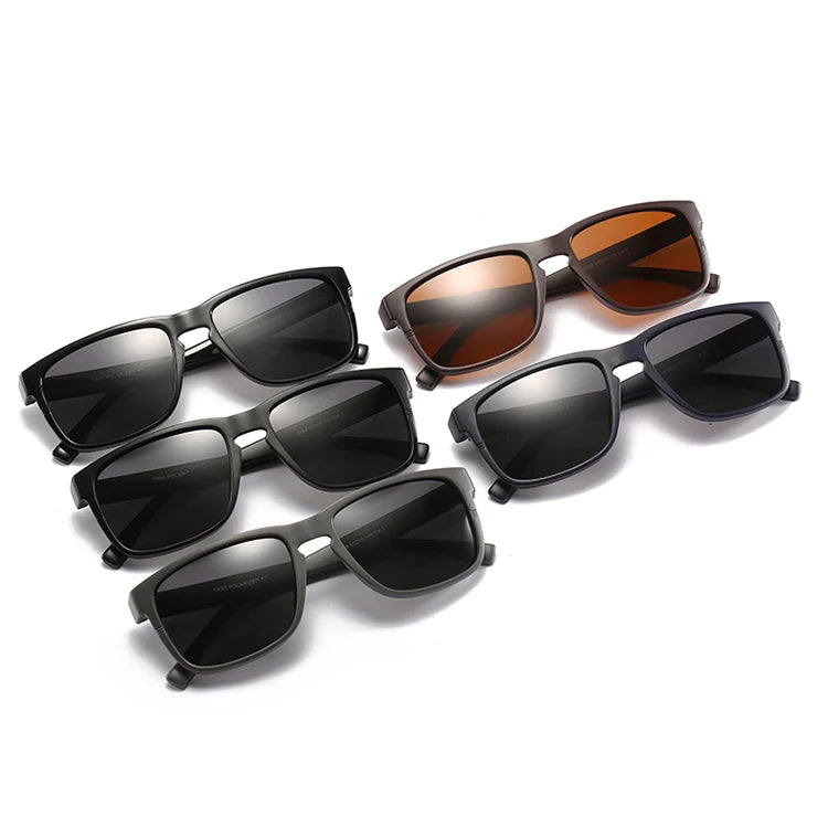 New Sun Shades Cheap Price Custom Logo Unisex TR Frame UV400 Mirrored Men Square Sport Polarized Sunglasses