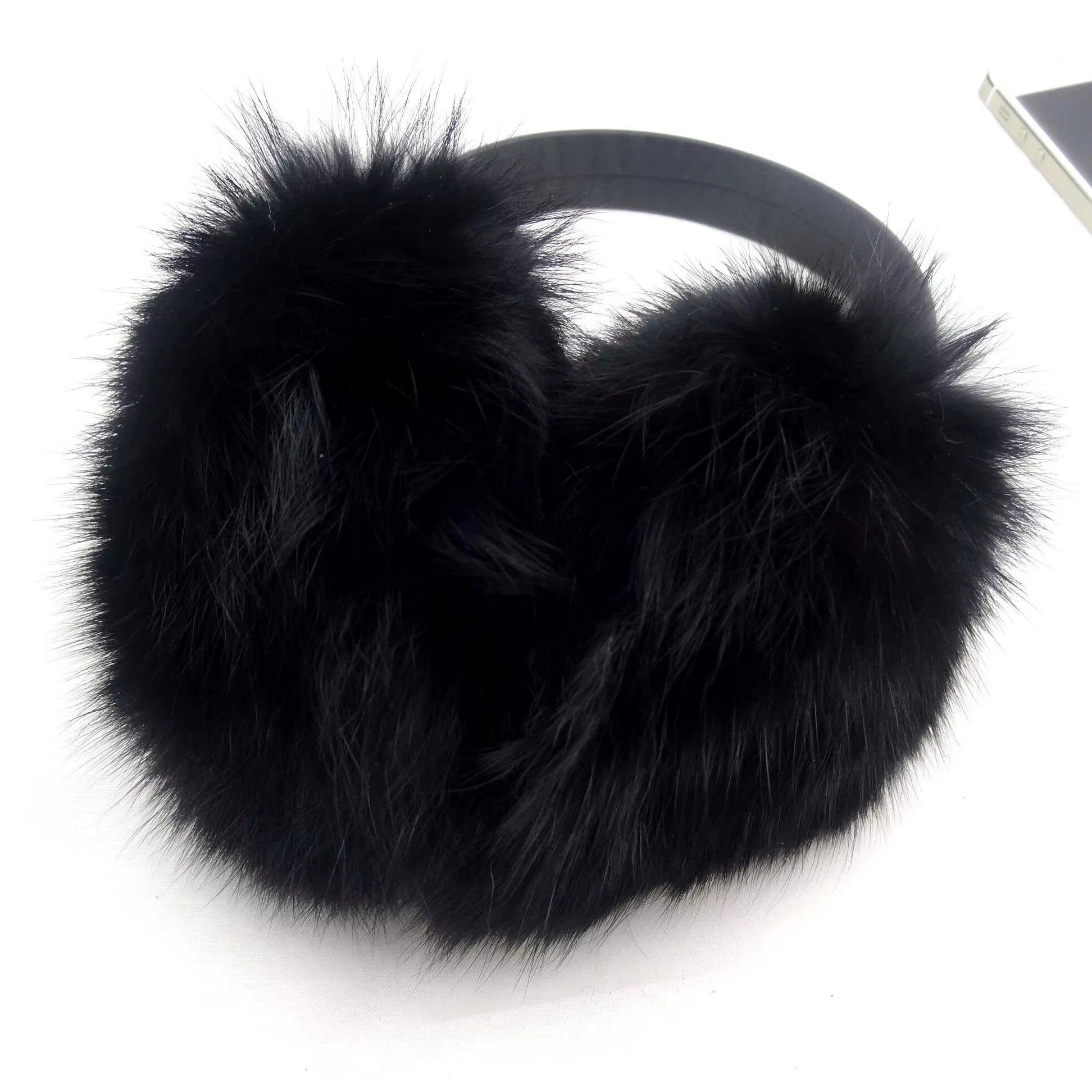 Sample Support Real Rabbit Fur Winter New Free Size  Adult Genuine Fur Earmuffs.