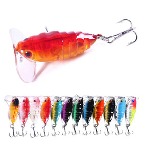 Wholesale KC003 4cm 4.4g Artificial Hard Plastic Baits Top Water Cicada Shape Insect Fishing Lures
