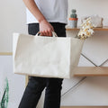 2024 Sundries Grocery Organizer Bag Custom Canvas Tote Bags Blank Shopping Bags Cotton (37*8.5*16cm)