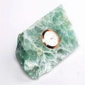 2025 Christmas decoration fluorite Desk Clock digital luxury crystal quartz paper weight healing crystals trophy tower