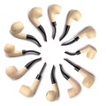 Wholesale Beech Original Color Handmade Cheap Wooden Tobacco Pipe Smoking Pipe Customizable Pipe