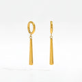 New Trendy Earring 18K Gold Plated Clip on Earring Bar Dangle Earring Stainless Steel Jewelry
