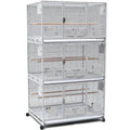 Wrought Iron Bird Cage With Rolling Stand for Parrots Conure Lovebird Cockatiel Pigeon Cages That Can Be Stacked