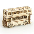 DIY 3D Wooden Tour Bus Puzzle Double Decker Model for Car Ornaments Gift for Model Builders and Hobbyists Promotional Toys