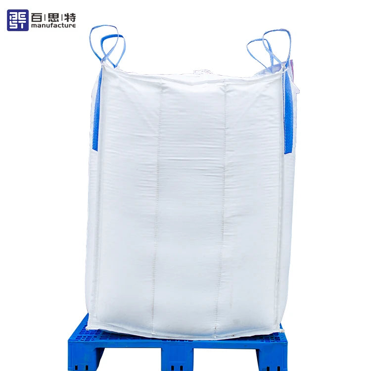 Wholesale Fibc Jumbo Bag 1 Tonne Big U-panel Bulk Bag Container Bag Food Grade 1000kg Acceptable Flat Bottom 2000pcs