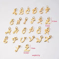 New Initial Monogram Name Letter a to Z Pendant for DIY Charm Necklace Stainless Steel Gold Silver Color 18K
