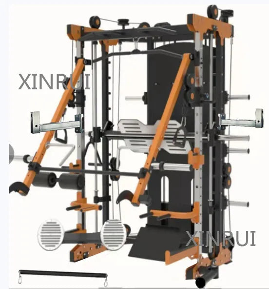 Comprehensive Luxury Upgrade Commercial Use Fitness Equipment Smith Machine Squat Rack Multi Smith Machine with  Low Row