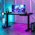 Hot Sales Top Electric Stand up Gaming Table With Led Lights Pc Laptop Computer Gaming Desk Adjustable Height