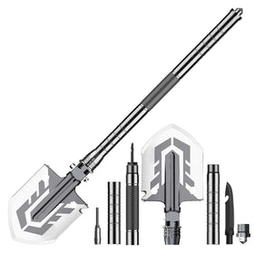 Multifunctional Camping Shovel Folding Survival Tactical Shovel Portable Shovel Multi-Tool with Knife