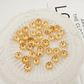 Bead Cap Ends Brass 18K Plating Gold Pentagram Charms for Bracelet Making Jewelry Custom Petals Bulk Bead Caps