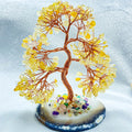 Wholesale Natural Chunky Crystal Christmas Trees Gemstone Trees Crystal Tree of Life Yellow Crystal Too Hot
