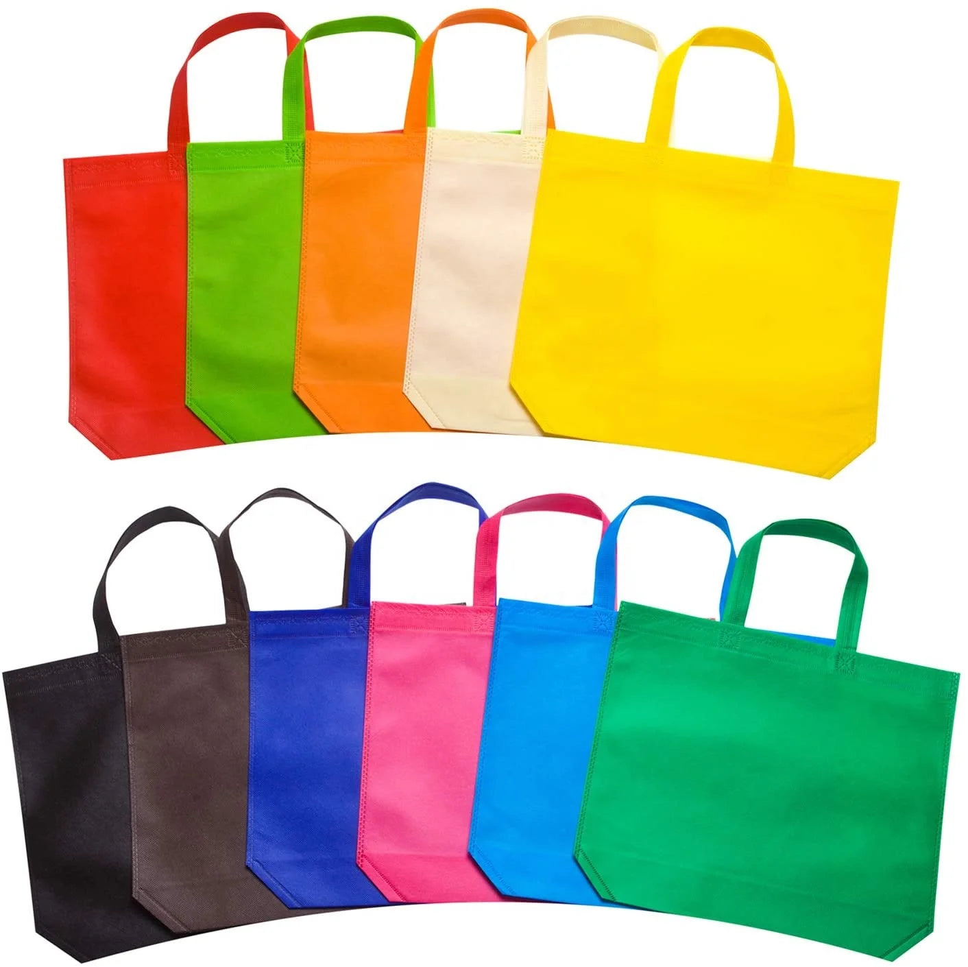 Eco Promotional Recycle Shopping Tote Bags Custom Make Printed Logo Portable Non Woven Fabric Carry Bags for Shopping