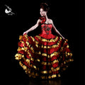 Baiwu Flamenco Stage & Dance Wear Costume Spanish Bullfighting Dance Skirt 17NX1001