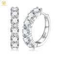 Pass Diamond Tester 18K Gold 925 Sterling Silver Hoop Earrings VVS Moissanite Diamond Ear Cuff Huggie Moissanite Earrings Women