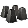 8-Piece Adjustable Heavy Duty Plastic Eco-Friendly Bed Risers for Furniture Lifts-Modern Design for Living Room Bathroom Dining