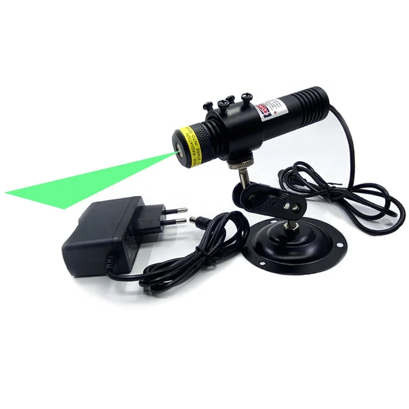 Waterproof IP67 D22X100mm 520nm Green Line 10mW 30mW 50mW 80mW 135mW Laser Module for Cutting Positioning (with Adapter&Bracket)