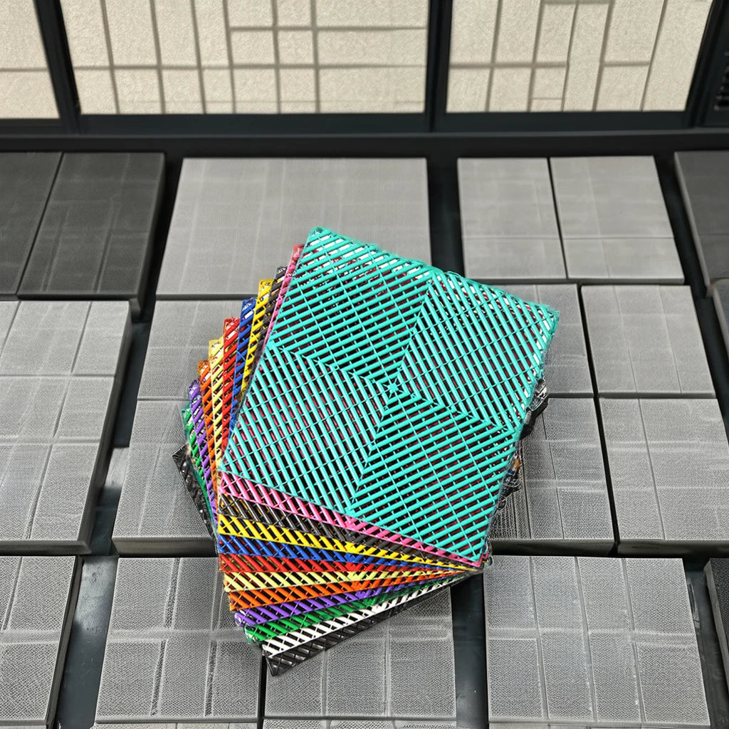 High-Strength PVC Anti-Slip Garage Tiles PP Plastic Interlocking Car Wash Room Floor Mat Excellent Detail Graphic Design
