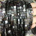 Wholesale Price Natural 6x6mm Square Design Hematite Beads Cube Stone Hematite Jewelry Bead Strand