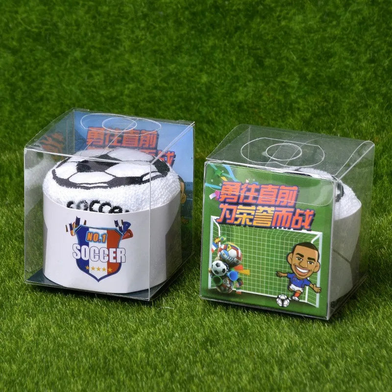 Souvenirs Gift Design Terry Cotton Football Hand Towels Washcloths With Logo Soft Face Towels Custom