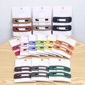 Korean Fashion Style 2-Piece Set of PU Leather BB Clip Side Clip Hairpins Decorative Barrettes for Girls