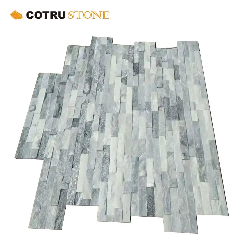 Hot Selling Exterior Wall Decoration Cladding Three Plywood Natural Split Cloudy Gray Culture Slate Stacked Stone for Garden