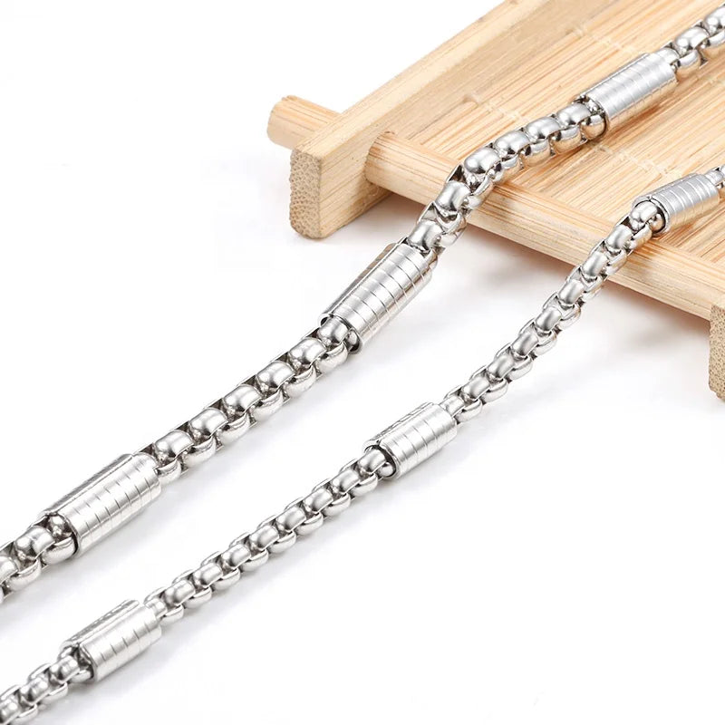 DIY Hip Hop Necklace Bracelet for Men and Women 3D Charms on Stainless Steel Chain Jewelry Making Accessories
