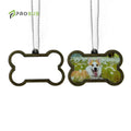 Prosub Sublimation Blanks Dog Tag Customized Print Id Bronze Edges Sublimation Dog Bone Tags Wholesale Pet Tags With Chain