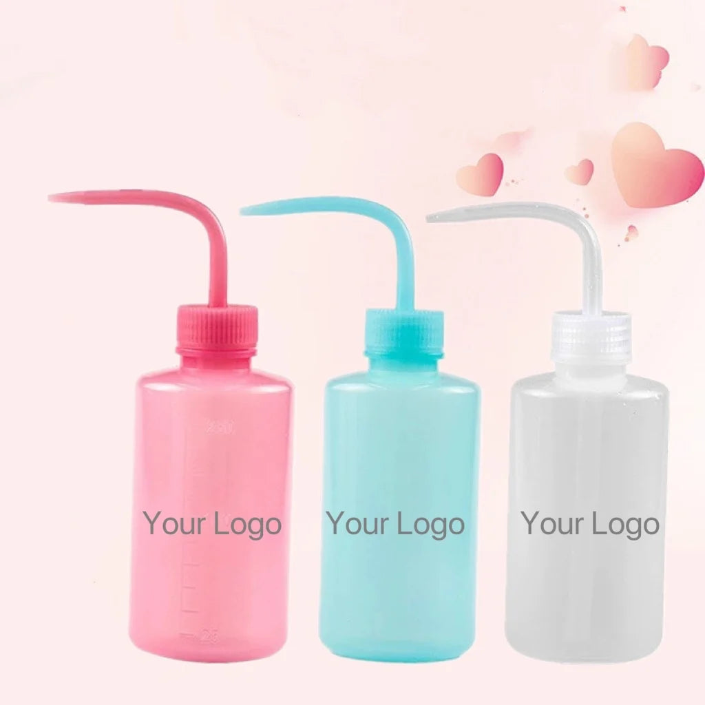 250ml 500ml Cosmetic Tattoo Supplies Tattoo Wash Squeeze Bottle Clean Non-spray Plastic Bottle with Scale Labels Lash Extension