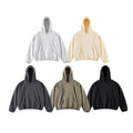 400gsm Unisex Heavy Weight Thick Fleece Cotton Hoodie Custom 600 500 Gsm Men Plain Heavyweight Crop Boxy Fit Sweatshirt Hoodie