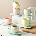 European and Saucer Set Tulip Pink Girl Milk Tea Coffee Ceramic Cup