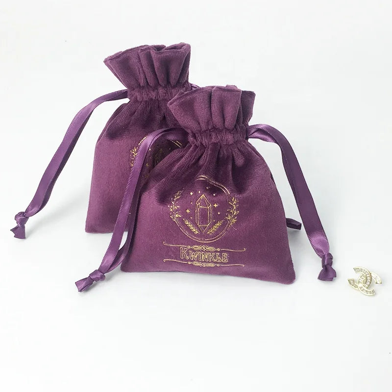 Velvet Jewelry Bag for Gift Package  Small  Pouch Bags Custom Logo Drawstring Customized Size Jewelry Pouch With logo
