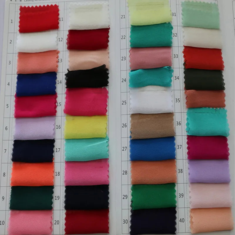 100%Polyester Soft 50D Chiffon Silk Dead Crepe Fabric for Dress Wide Leg Pants Shirt