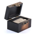 Natural Koa Wood Square Ring Boxes Personalized Engraved Buckle Closure Elegant Luxury Wooden Jewelry Packaging Wedding Gift Box