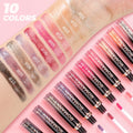 Wholesale Organic Lip Gloss Durable Waterproof Mineral Liquid Lipstick Pearlescent Glossy Custom Logo Long Lasting Clear Makeup