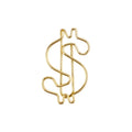 Reday to Ship Electroplated Gold Custom for Money Unit Symbol Paper Clips Dollar Shape Metal Paper Clips