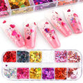 12 Grids DIY Nail Sequins Heart Shape Nail Art Glitter Flakes 3D Colourful Sequins Polish Manicure Tool for Valentine's Day
