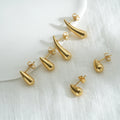 Wholesale Bulk Fashion Stainless Steel PVD Plating Water Drop Dangle Stud Earring for Women Manufacture